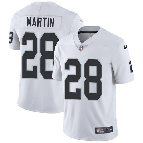 Nike Raiders #28 Doug Martin White Men's Stitched NFL Vapor Untouchable Limited Jersey - Click Image to Close